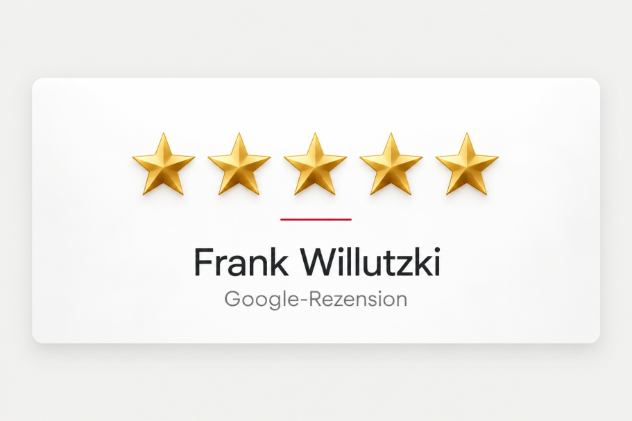 Google-Kundenbewertung von Frank Wilutzki mit fünf Sternen für Kfz-Sachverständiger Santos